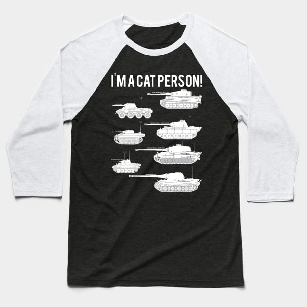 Im a cat person (7 German cats) Baseball T-Shirt by FAawRay